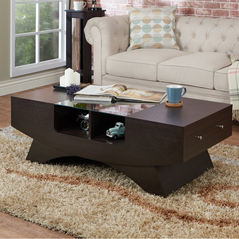 Wade Logan® Madilynn Trestle Coffee Table with Storage & Reviews Wayfair